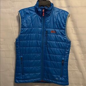REI CO-OP PERTEX QUNTUM ECO Outdoor Research Blue Quilted Vest Small